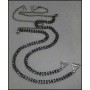 Bra Straps - Two-row Crystal Chain Strap - Black - BS-HH118BK