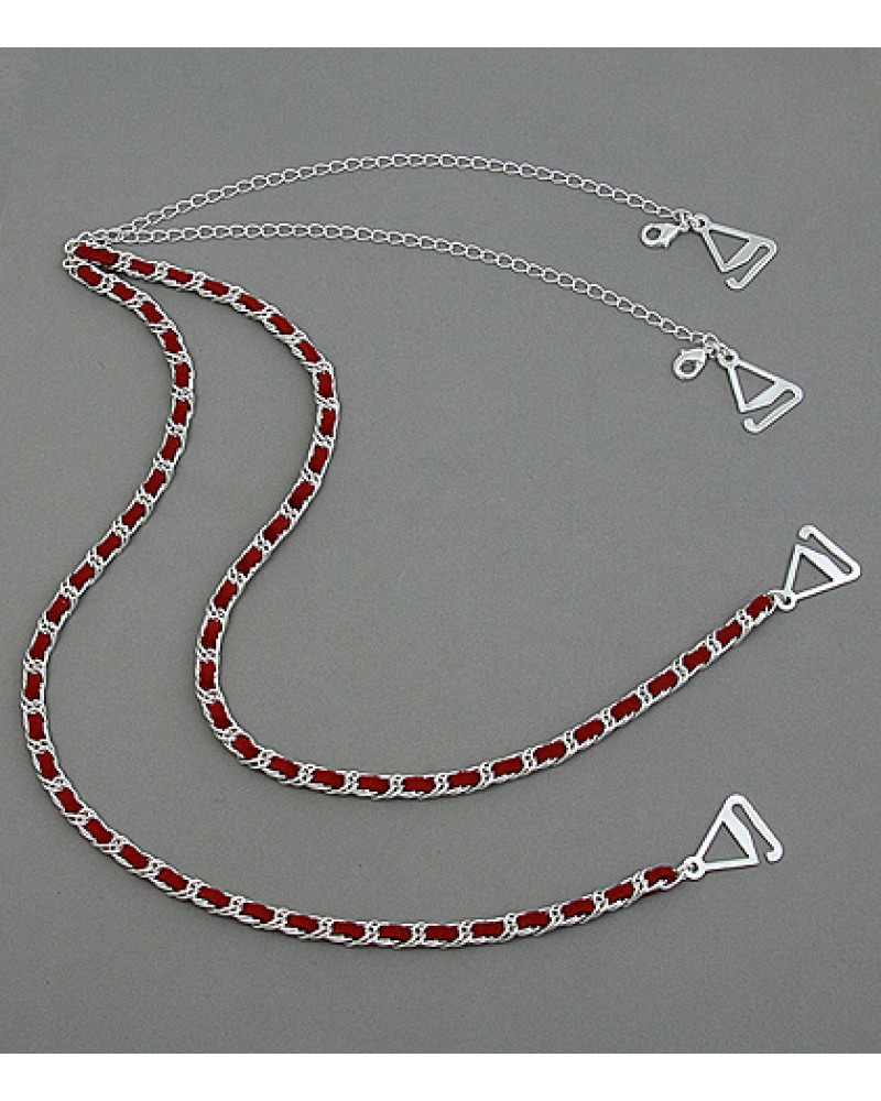 Bra Straps - CNL Style Chain Strap - Red - BS-HH165RD