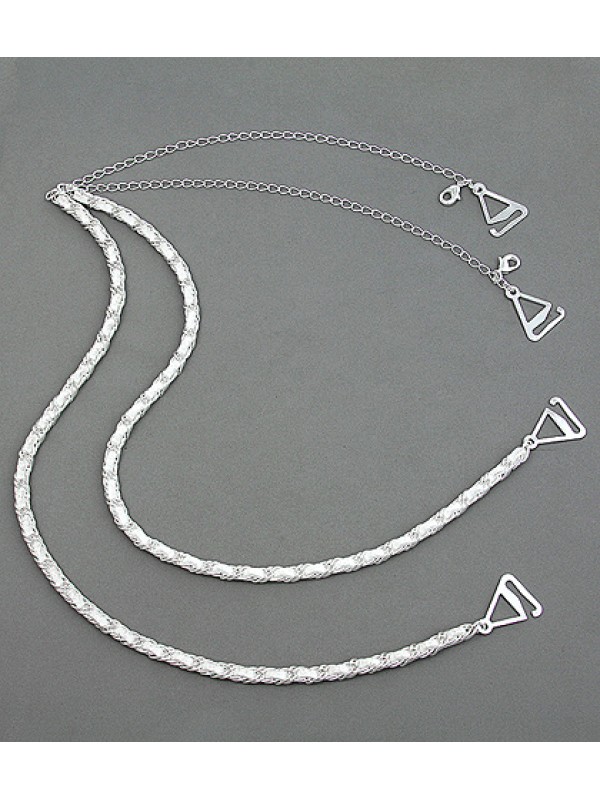 Bra Straps - CNL Style Chain Strap - White -BS-HH165WH