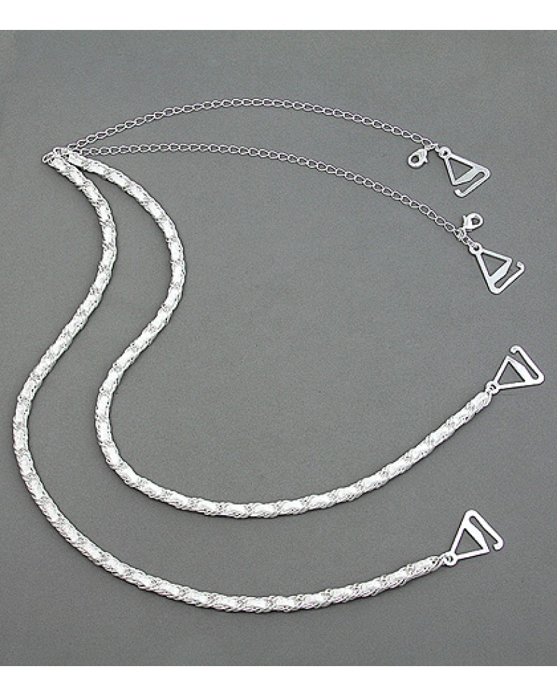 Bra Straps - CNL Style Chain Strap - White -BS-HH165WH