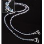 Bra Straps - Single Line Crystal Chain Strap - Blue - BS-HH19BL