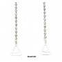 Bra Straps - Single Line Crystal Chain Strap - Clear -BS-HH19CL