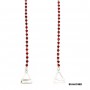 Bra Straps - Single Line Crystal Chain Strap - Red - BS-HH19RD