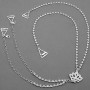 Bra Straps - Crystal Single Chain w/ Crown Charm - Halter Style - Clear - BS-HH83CWNCL