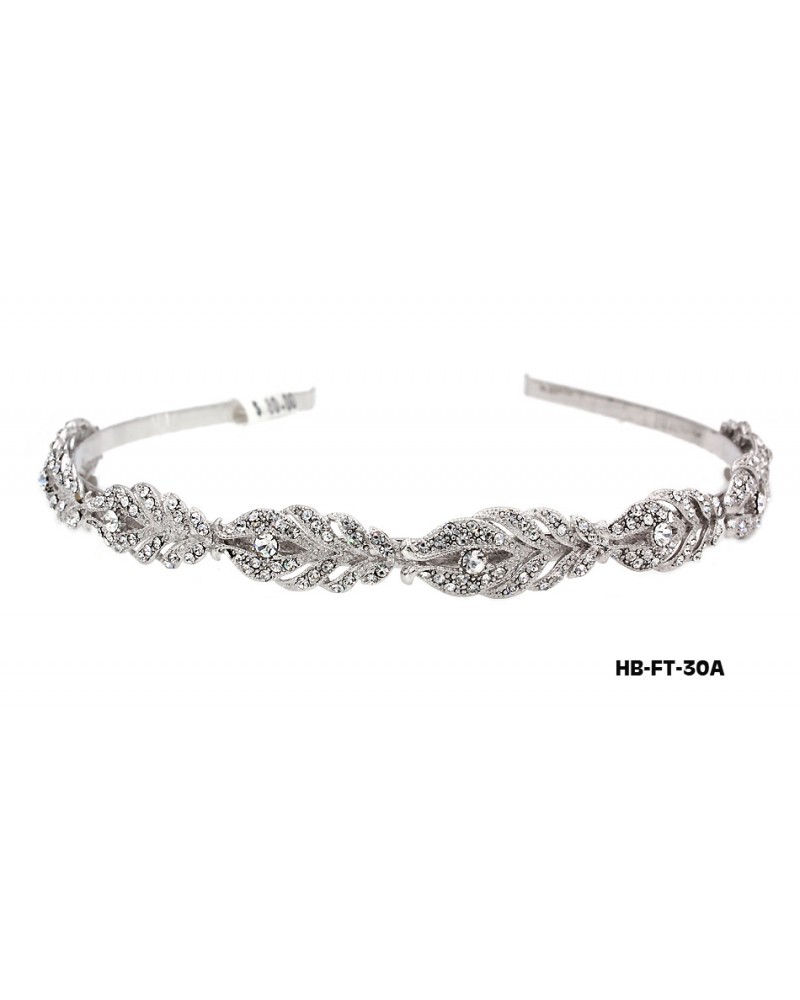 Head Band – Bridal Headpiece w/ Austrian Crystal Stones - HB-FT-30A