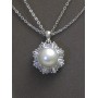 Gift set: Maperla Pearl w/ Swarovski Cubic Zirconia Necklace & Earring Set - NE-JP10969W