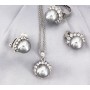 Gift set: Pearl Necklace + Earring + Ring Set - NE-NS6072B 