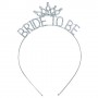 Headband: "Bride To Be" Tiara Rhinestones Headband - HB-71191CR-S