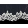 Veil - Sequined lace embroidery - 36" - VL-V1072IV