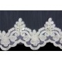 Veil - One Layer - Sequined lace embroidery - 36" - VL-V1073IV