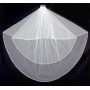 Veil - Multi Layer - 3-line pipe beaded trim - 41" - VL-V50160V-IV