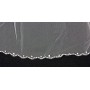 Veil - Pearl Embellishment with pipe bead Trim - Multi layers  - 39" - VL-V50141-IV