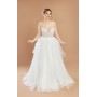 Glitter Floral Spaghetti Straps Ball Gown Wedding Dress - Plus Size - CB-B1001P