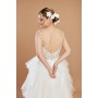 Glitter Floral Spaghetti Straps Ball Gown Wedding Dress - CB-B1001