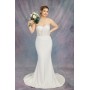 Fitted & Flare Sweetheart Sequined Over-lace Corset Wedding Dress - Plus Size  - CB-F1001P