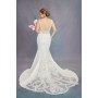 Fitted & Flare Plunge V Neck Tank Top Wedding Dress - CB-F3001