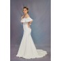 Mermaid Double Spaghetti Straps Boat Neckline Wedding Dress - Plus Size - CB-M1001P