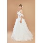 Off-shoulder A-line Semi-V Cut Wedding Dress - LV-A2002