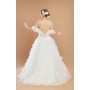 Off-shoulder A-line Semi-V Cut Wedding Dress - Plus Size - LV-A2002P