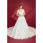 Ball Gown Off-Shoulder Semi-V cut Wedding Dress - Plus Size - OU-B5002P