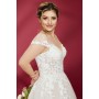 Ball Gown Off-Shoulder Semi-V cut Wedding Dress - OU-B5002