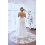 Fitted and Flare Plunge V-neck  Wedding Dress - OU-F1002