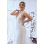 Fitted and Flare Plunge V-neck  Wedding Dress - OU-F1002