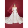 Fitted and Flare Sweet-heart with Over-Skirt Wedding Dress - OU-F1003OS