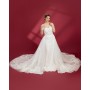 Fitted and Flare Sweet-heart with Over-Skirt Wedding Dress - OU-F1003OS